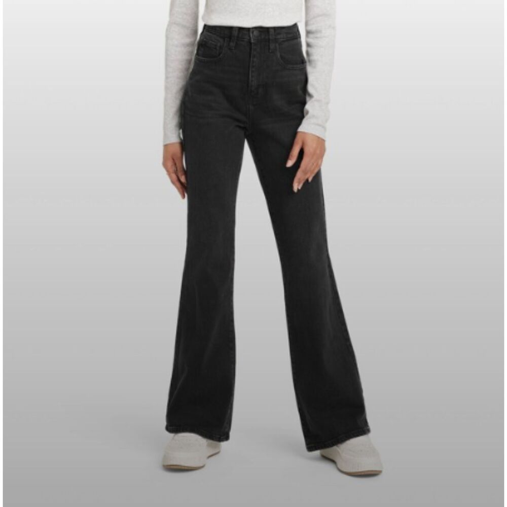 Universal Thread Black Flare Denim Jeans High Rise 16 Streetwear Boho Chic